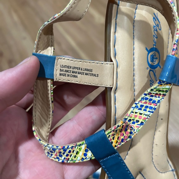 Born Crown Leather Animal Print Sandals NWOT Size 11 - Picture 4 of 5